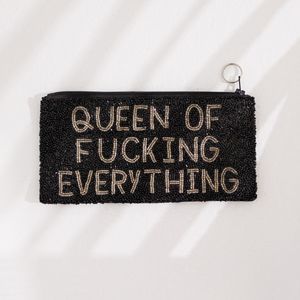 NWT RARE Kitson LA Exclusive Beaded Pouch Handbag Queen of Everything